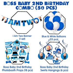 Baby Boss 2nd Birthday Decorations, Baby Boss Party Supplies Set, Baby Party Supplies, Pack of 50