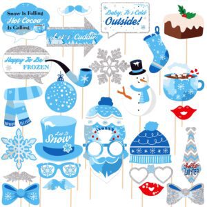 Winter Photo Booth Prop Christmas Photo Booth Props  Pack of 28
