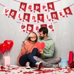 Happy Valentine’s Day Banner Romantic for Women Girls Valentine’s Day Set of 1