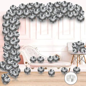 Mettalic Balloon Garland Arch Kit 10 inch Party Balloons Silver pack of 51