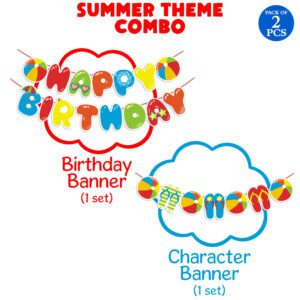 Summer Theme Birthday Party, Summer Theme for Holiday Party Supplies (Pack Of 2)