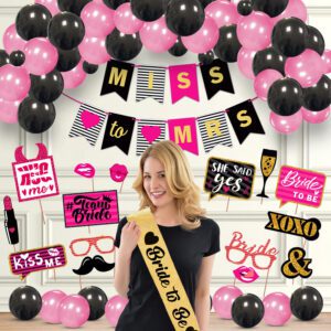 Bridal Shower Decorations Kit – Sash, Banner, Photo Booth (Pack of 42)