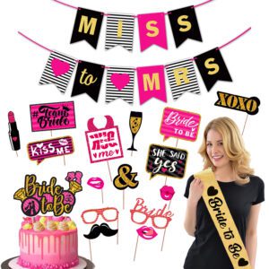 Bachelorette Party Decorations – Banner, Photo Booth (Pack Of 18)