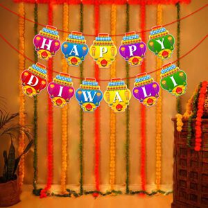 Happy Diwali Bunting Banner, Festival of Lights