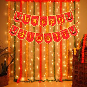 Diwali Decorations Items – Banner & Rice Light  (Pack Of 2)