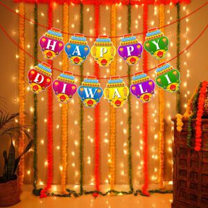 Diwali Decorations Kit – Happy Diwali Banner And Rice Light (Pack Of 2)
