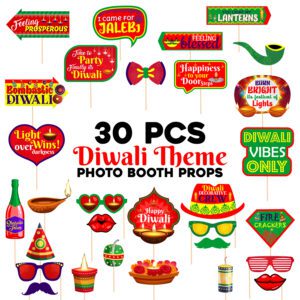 Diwali Party Photo Booth Props Kit, Diwali Photo Booth Props
