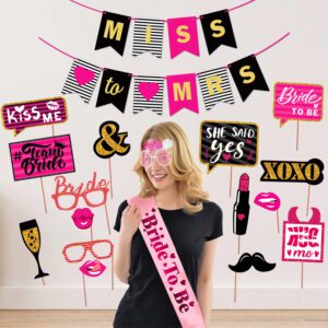 Bachelorette Party Kit – Sash, Banner, Photo Booth, Eye Glass (Pack of 18)