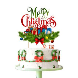 Merry Christmas Cake Topper – Merry Christmas Theme Cake Topper
