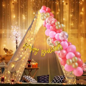 Cabana Tent Birthday Decorations Set – Banner, Balloons, Confetti Balloons (Pack Of 37)