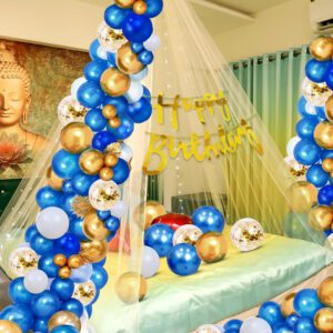 Cabana Tent Birthday Decorations Combo – Banner, Balloons, Rice Light, Gold Confetti Balloons (Pack Of 37)