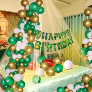 Jungla Theme Cabana Tent Birthday Decorations – Banner, Balloons, Net Curtains (Pack Of 32)