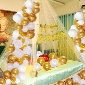 Canopy Tent Birthday Decorations – Foil Banner, Balloons , LED Rice Light (Pack Of 32)