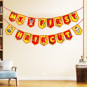 My First Hair Cut Banner, Mundan Ceremony Banner  (Red & Yellow)