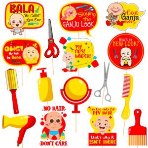 Mundan Ceremony Decorations Photo Booth Props – (Pack of 16)