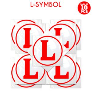 L Symbol Learning License , L Board Learning License Symbol (Pack of 10)