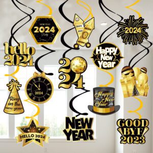 Happy New Year Decorations Swirls, New Year Party Decorations  (Pack Of 13)