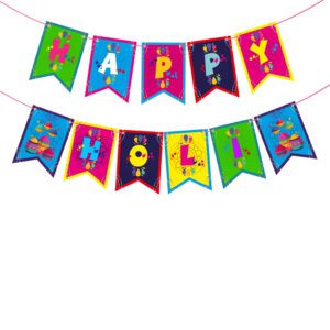 Happy Holi Banners – Festival of Colors Holi Bollywood Party Supplies