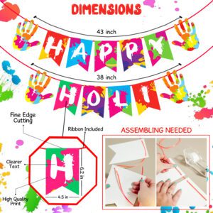 Happy Holi Banner – Festival of Colors Holi Banner – Bollywood Party Supplies