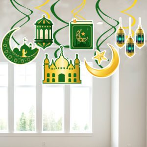 Ramadan Mubarak Decorations Hanging Swirls – 6 PCS