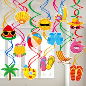Summer Party Decorations Kit – Party Decorations Colorful Hanging Swirls (Pack Of 14)