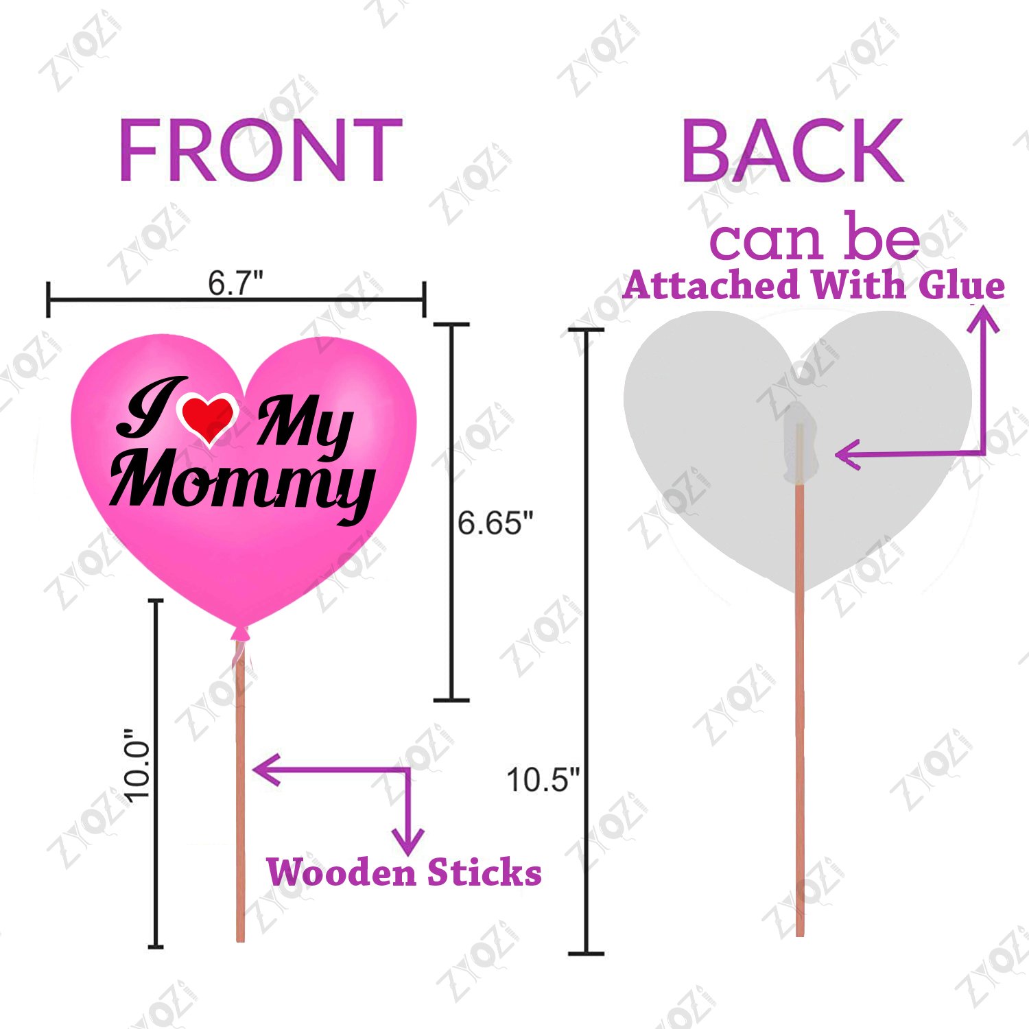 Zyozi 30 Pcs Baby Photo Booth Props Party Kids Shower Birthday Party/DIY Baby Shower Photo Booth Props Funny Creative Birthday Decor for Celebrating Birthday - Image 3