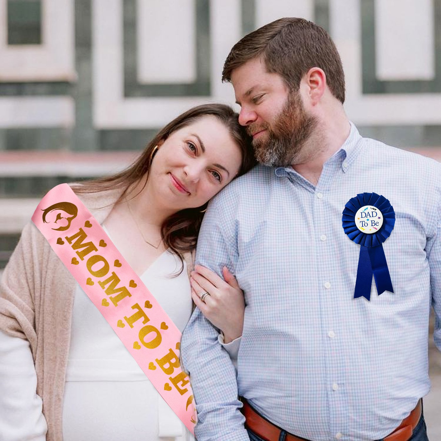 Zyozi Baby Shower Combo | Dad To Be Badge & Mom To Be Sash For Mom To be Gifts | Mom To Be Sash Set - Baby Shower Gifts (Pack Of 2) - Image 6