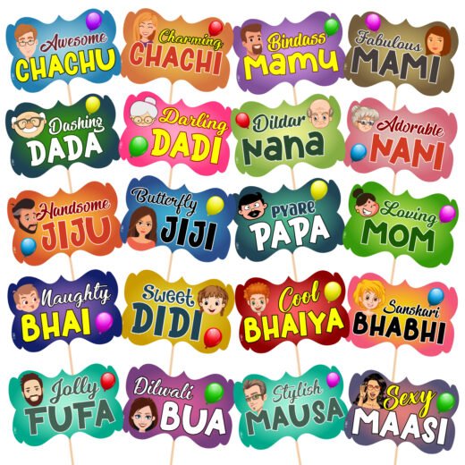 Zyozi 20 Piece Baby Shower Props for Photoshoot,Photo Booth with Stick,Decorations Sticks Attached for Mom to Be Shoot,Maternity Shoot, Mommy to be Propps,Fufa to be Propsi,Dadi to be Props