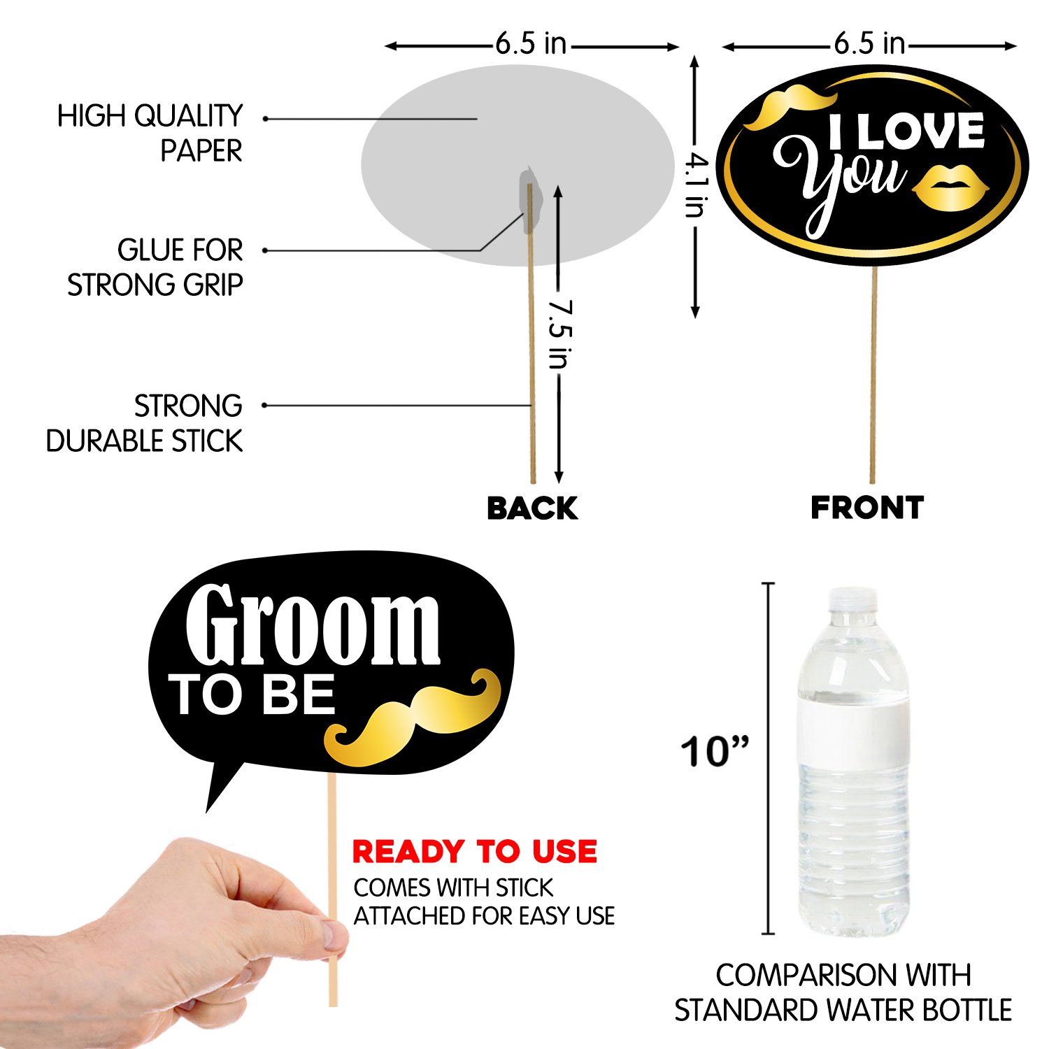 Zyozi Bachelor Party Decorations, Groom To Be Decorations, Groom To Be Photo Booth Props and Paper Banner,Bridal Shower Future Groom Future Mr Pre-Wedding Party Decorations Supplies (Pack of 45) - Image 8
