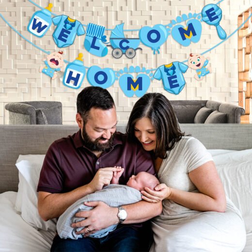 Zyozi Baby Welcome Home Decoration Kit Paper Banner for Baby Shower/Welcome Party/Birthday Party Supplies